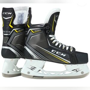CCM 9080 Skates in Black and White with Yellow Highlights
